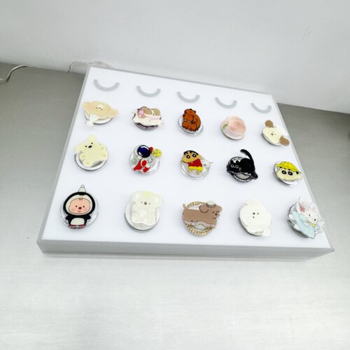 透明亚克力磁吸指环扣数码展架