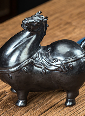 陶瓷新中式客厅玄关酒柜