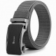 自动扣皮带男士 帆布腰带中青年休闲商务皮带无扣户外军训加长腰带
