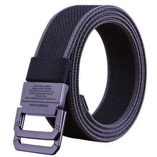 男女士皮带帆布腰带松紧编织裤带双环扣布带青年学生军训潮流百搭