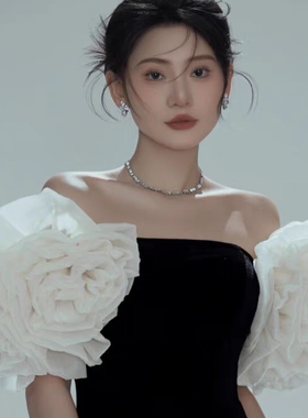 手工花朵婚纱配饰影楼孕妇照服装婚纱礼服遮副乳假袖子活动袖子