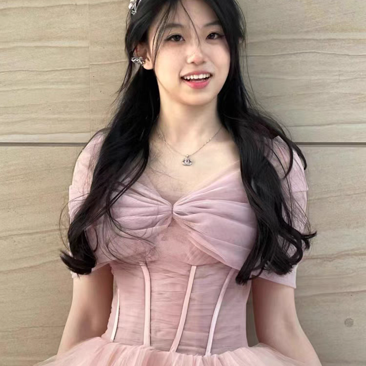 豆沙粉一字领V领小披肩婚纱礼服彩妆配饰多色可定制