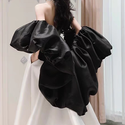 晚礼服高端轻奢小众高级感抹胸宴会女气质主持人婚纱配饰披肩手袖