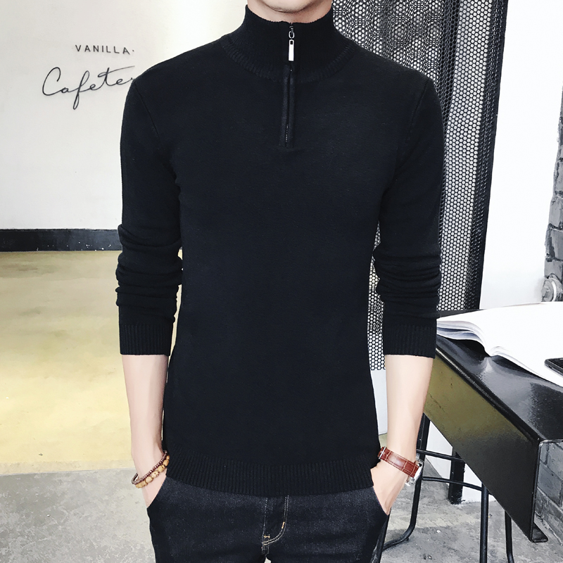 ÄÐÊ¿º«°æÐÞÉí¸ßÁ촿ɫëÒÂÁ½·Áì´òµ×ÉÀ½ôÉíÕëÖ¯ÉÀÏßÒÂÇﶬ³±ÄÐ×°