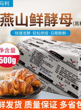 燕山鲜酵母高糖型500g面包甜点馒头酵母粉英联马利新鲜鲜酵母包邮