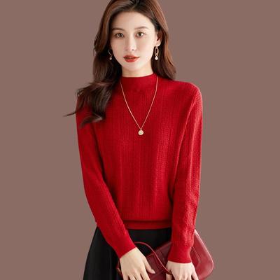 半高领毛衣女秋冬2025新款加厚保暖内搭上衣羊毛针织打底衫