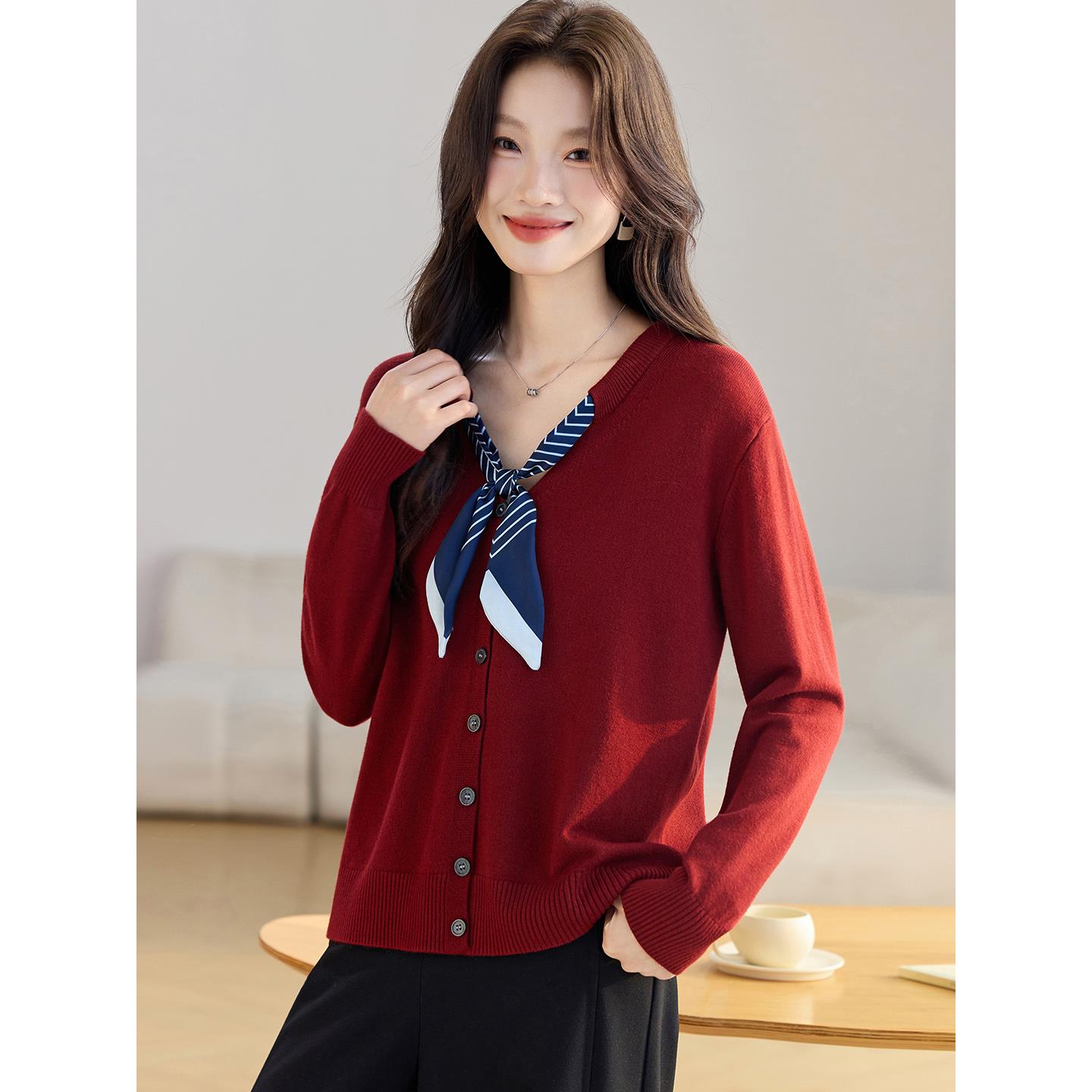 毛衣外套女款春秋季2025新款今年流行爆款洋气百搭超好看针织开衫