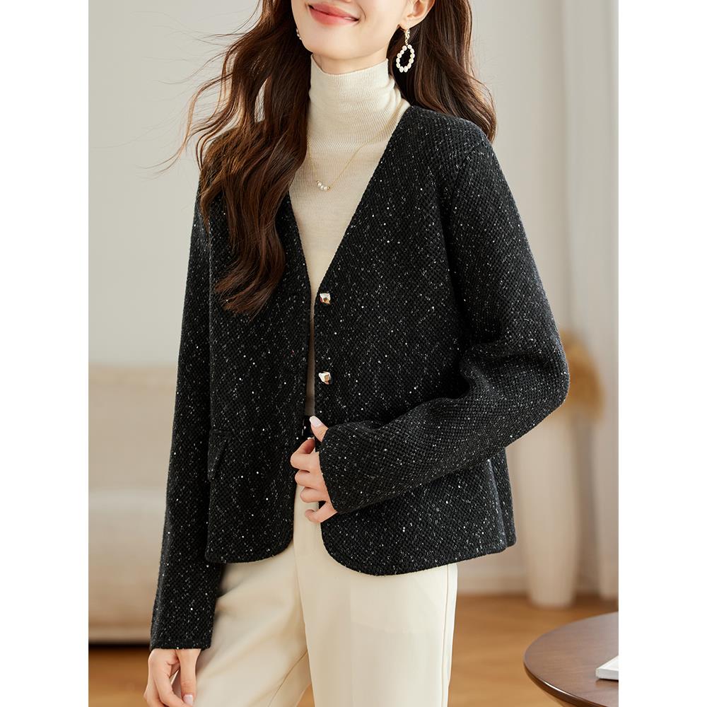 小香风外套女士2025新款今年流行爆款春秋季时尚洋气羊毛开衫上衣