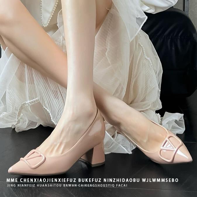 羊皮版~5cm小个子内增高单鞋女2025秋季尖头浅口法式配裙子温柔风