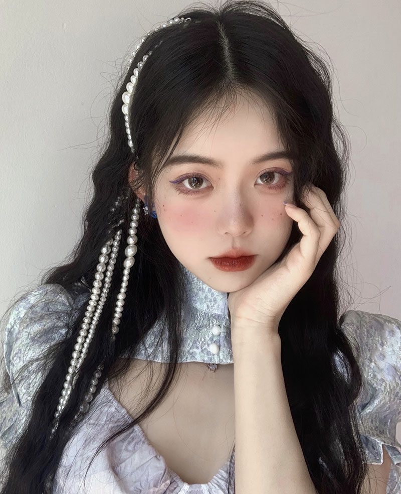 脏辫发饰仙女链条头饰品编辫子长发链明星同款杨超越珍珠流苏发夹