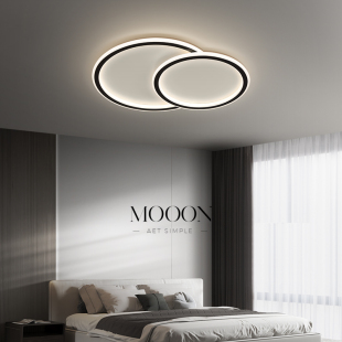 全铜卧室灯吸顶灯现代简约主卧室灯房间灯2025年新款 极简轻奢灯具