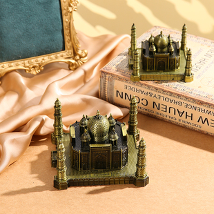 世界建筑地标模型金属工艺印度泰姬陵模型桌面摆件印度旅游纪念品