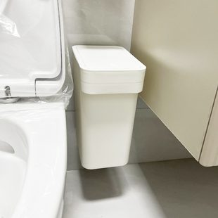 出韩国！壁挂垃圾桶家用按压式带盖桶家用厨房客厅卧室卫生间大号