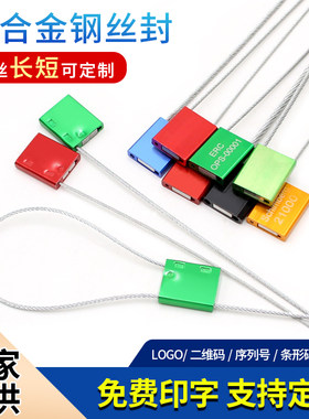 一次性铝合金铅封钢丝封条电表集电箱集装箱封箱锁扣箱门防盗锁