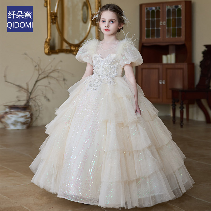 法式女童礼服2025新款泡泡袖蓬蓬公主裙高级感轻奢毕业儿童演出服,童装/婴儿装/亲子装,儿童礼服,淘宝优惠券,粉丝福利购,淘宝优惠卷