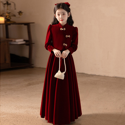 儿童礼服中式复古轻奢风
