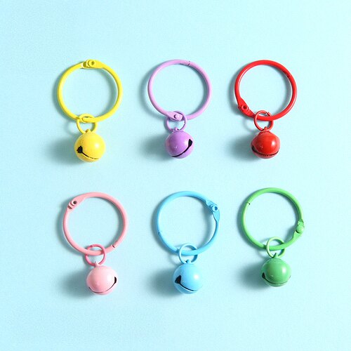 彩色卡圈铃铛钥匙扣配件