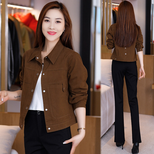 高档时尚短款外套女春秋新款洋气减龄显瘦小个子百搭休闲夹克上衣