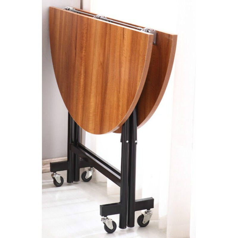 诺必隆折叠餐桌小户型家用伸缩吃饭桌子酒店饭店可选转盘大圆桌1.