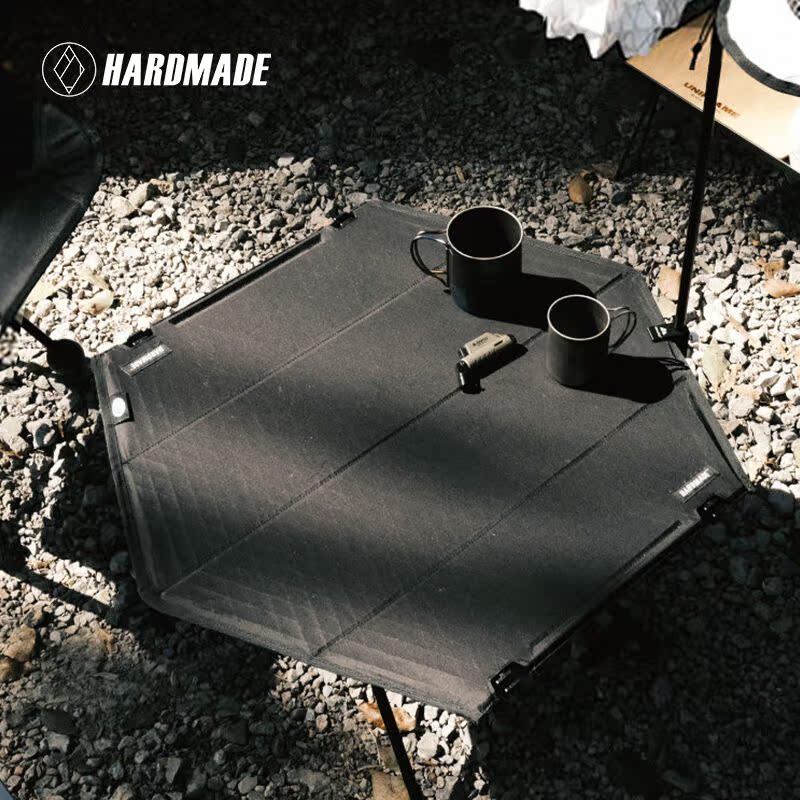HARDMADE原创户外X-PAC露营便携折叠几何六角形战术轻量化BC桌子