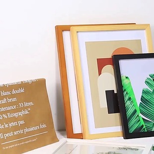 实木相框装 裱画框挂墙300片500片1000片拼图框创意照片墙木质拼图