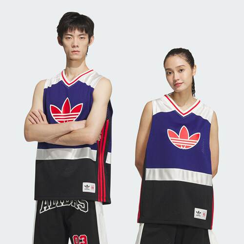 Adidas/阿迪达斯 男女三叶草经典运动V领背心 JD6400