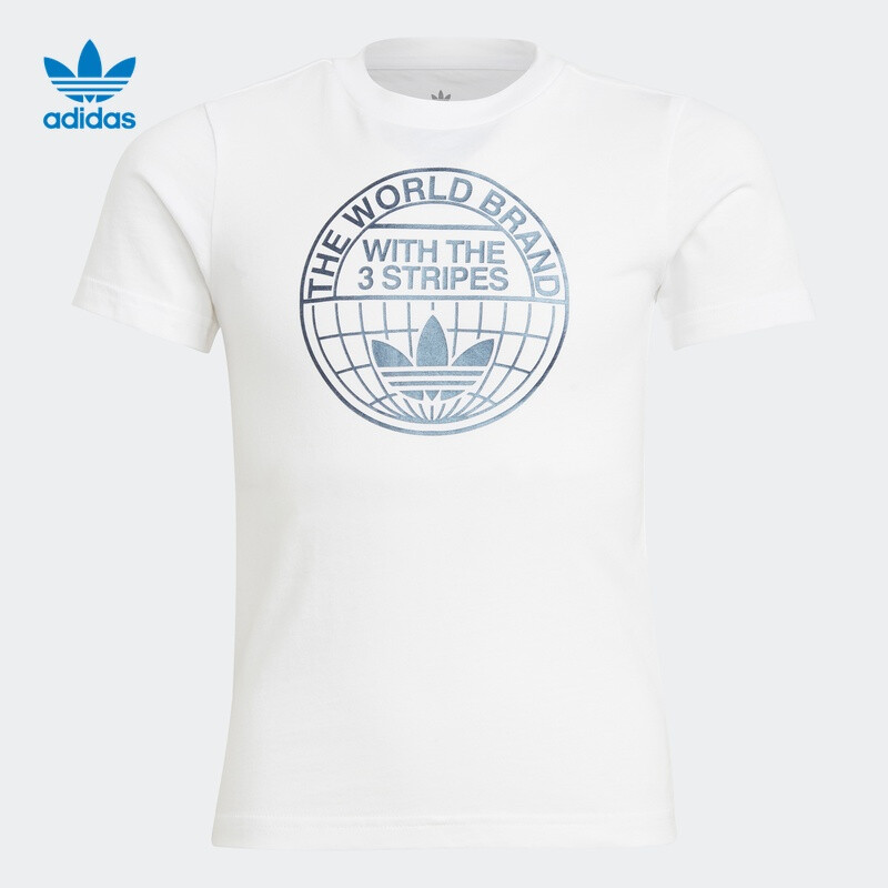 Adidas 中小童夏季三叶草短袖运动T恤GN4121