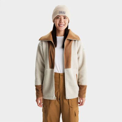 Columbia/哥伦比亚 女子户外秋冬宽松时尚大翻领开衫外套 AR9673