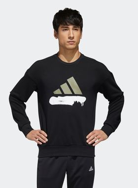 Adidas/阿迪达斯 男子运动休闲长袖圆领卫衣套头衫 FM9405