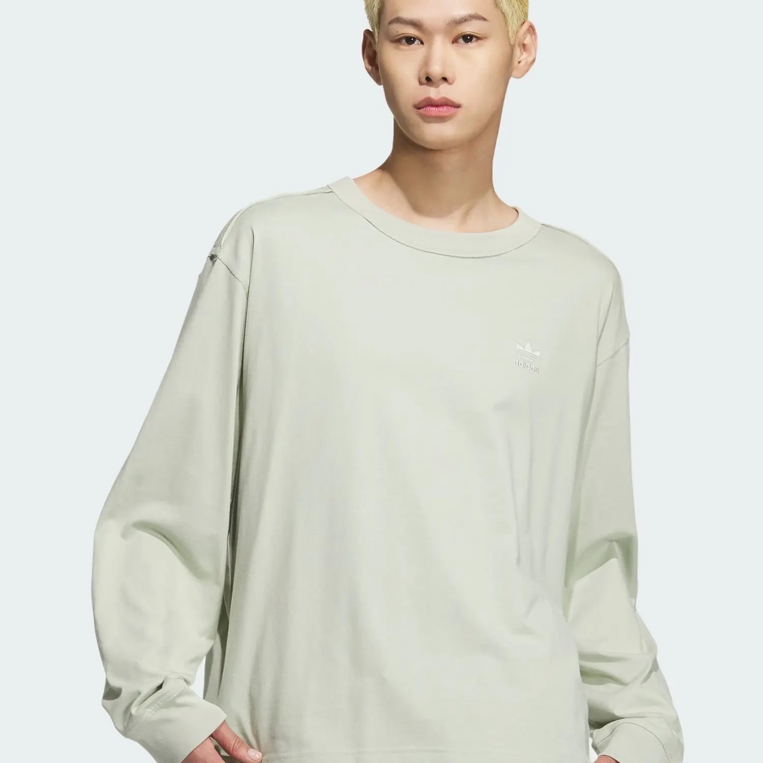 Adidas/阿迪达斯 男女三叶草运动宽松长袖圆领T恤 JG1521