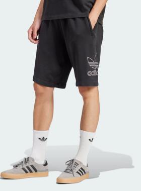Adidas/阿迪达斯 男子三叶草 SHORTS 复古穿搭运动短裤 IU2370