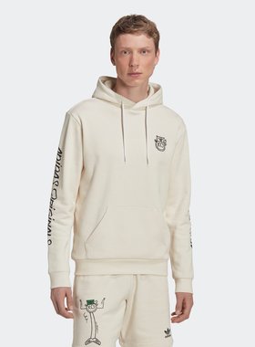 Adidas/阿迪达斯 男子三叶草运动连帽卫衣套头衫 HL9236