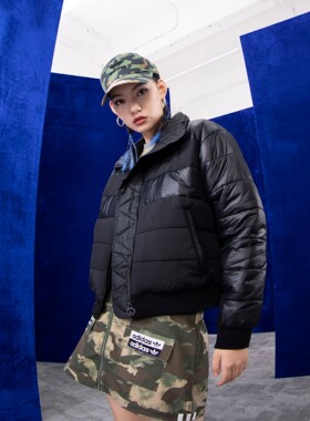 Adidas/阿迪达斯 三叶草女子BLOCKED休闲保暖运动棉服 HK5247