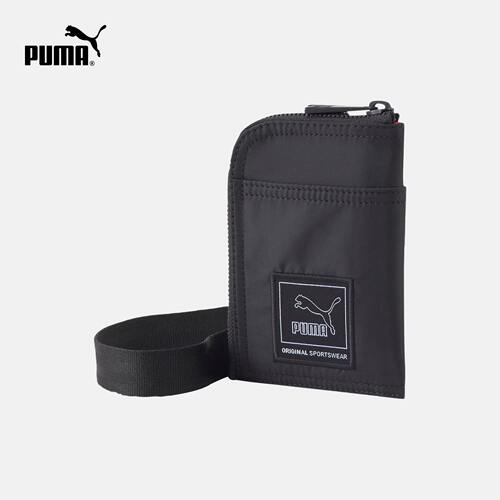 PUMA/彪马 男女同款简约时髦Logo徽标卡包小肩包 079657