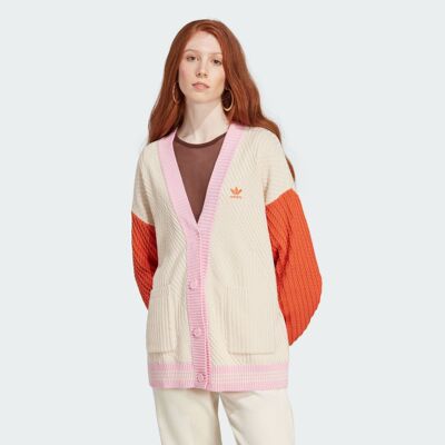 Adidas/阿迪达斯 女子三叶草 CARDIGAN 针织运动开衫 IK7495