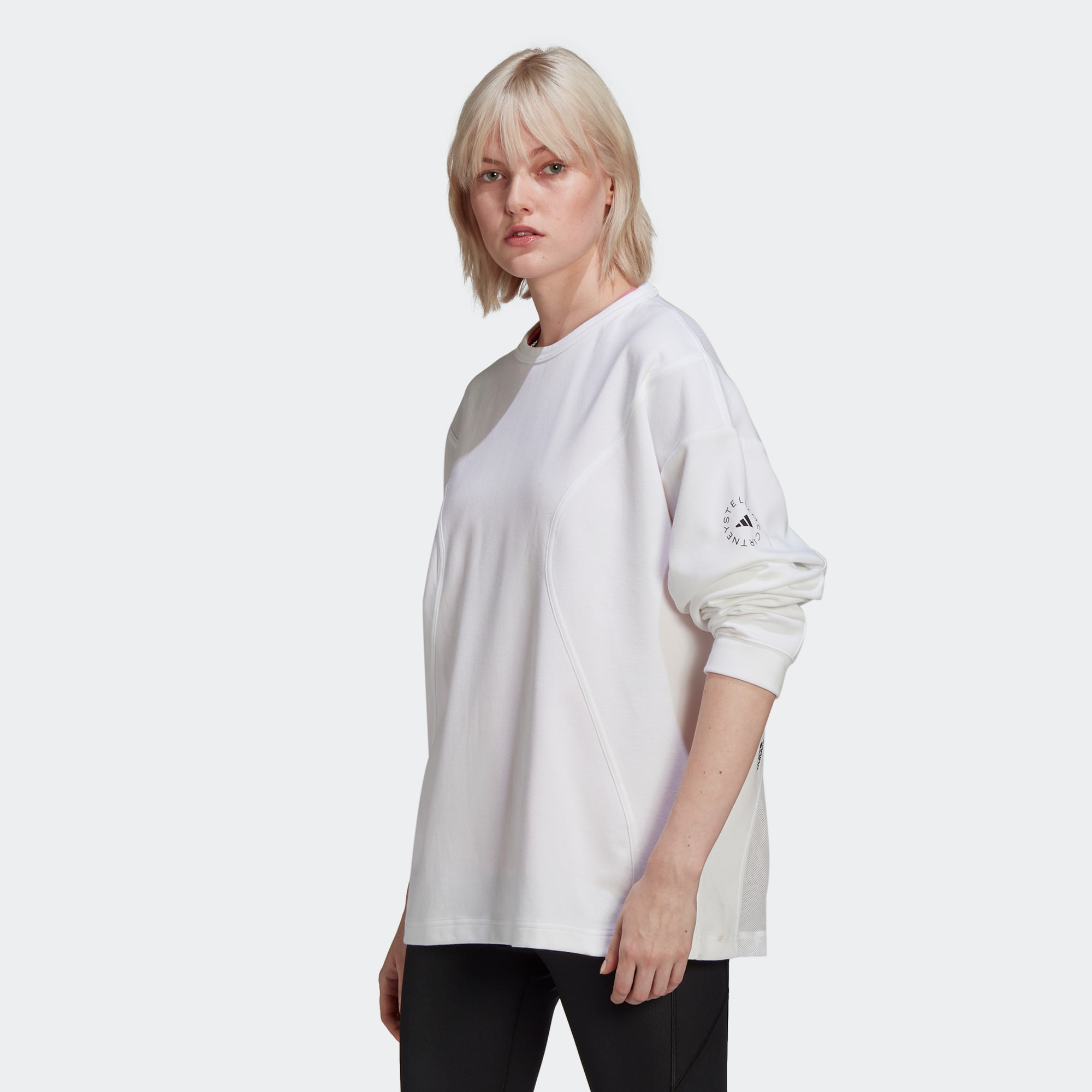 Adidas/阿迪达斯 女子 Stella McCartney 运动宽松长袖T恤 HA8907