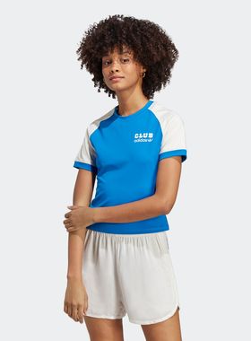 Adidas/阿迪达斯 女子三叶草 TEE 运动短袖圆领T恤 IB5806