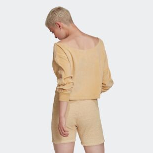 Adidas/阿迪达斯 女子三叶草运动长袖宽领卫衣套头衫 H18839