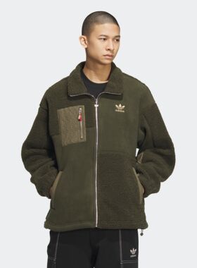 Adidas/阿迪达斯 男女三叶草仿绒运动夹克外套 HY7286