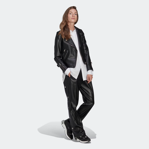 Adidas/阿迪达斯 三叶草女子FAUX LEATHER侧开排扣运动裤 II6099