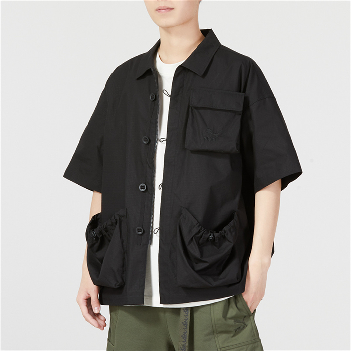 PUMA/彪马 男女短袖衬衫透气多口袋情侣休闲工装T恤 621925,运动服/休闲服装,运动T恤,淘宝优惠券,粉丝福利购,淘宝优惠卷