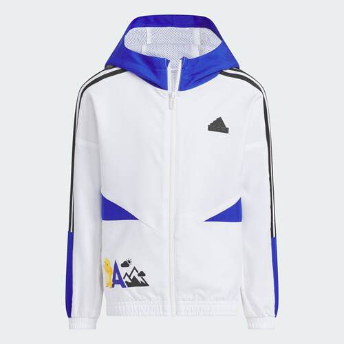 Adidas/阿迪达斯 儿童奶龙联名款连帽夹克外套 JC6878