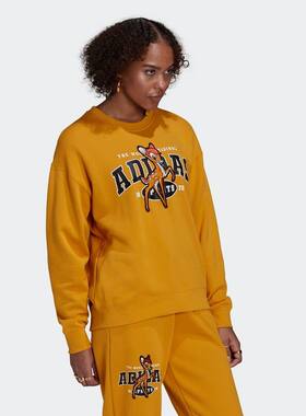 Adidas 三叶草小鹿斑比联名女子运动圆领套头卫衣 HD2755
