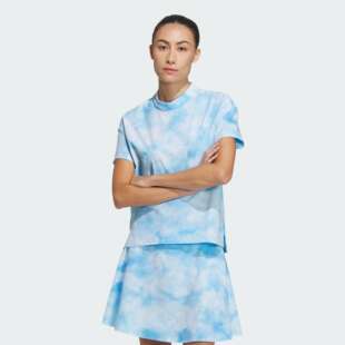 IK9809 Adidas 女子W 高尔夫运动短袖 T恤 MOCK 阿迪达斯