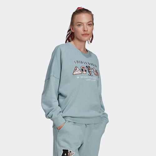 Adidas/阿迪达斯 女子三叶草运动长袖圆领卫衣套头衫 HL9057