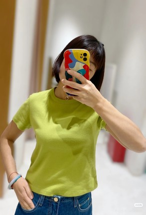 ZUC专柜正品2025春1绒感罗纹修身短袖T恤C251TS03原595