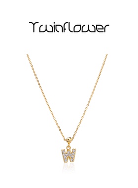 精致可DIY锆石字母项链送礼物