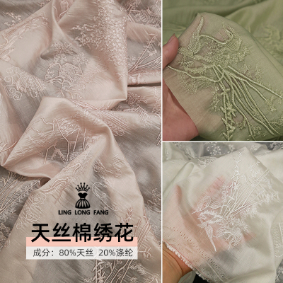 刺绣天丝棉高级感白色新中式服装