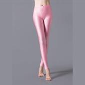 薄款 糖果色光泽裤 冰丝荧光打底裤 高弹九分裤 外穿女丝光大码 夏秋季