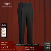 VBC 高端商务修身 进口面料意式 双褶纯羊毛西裤 男士 西装 长裤
